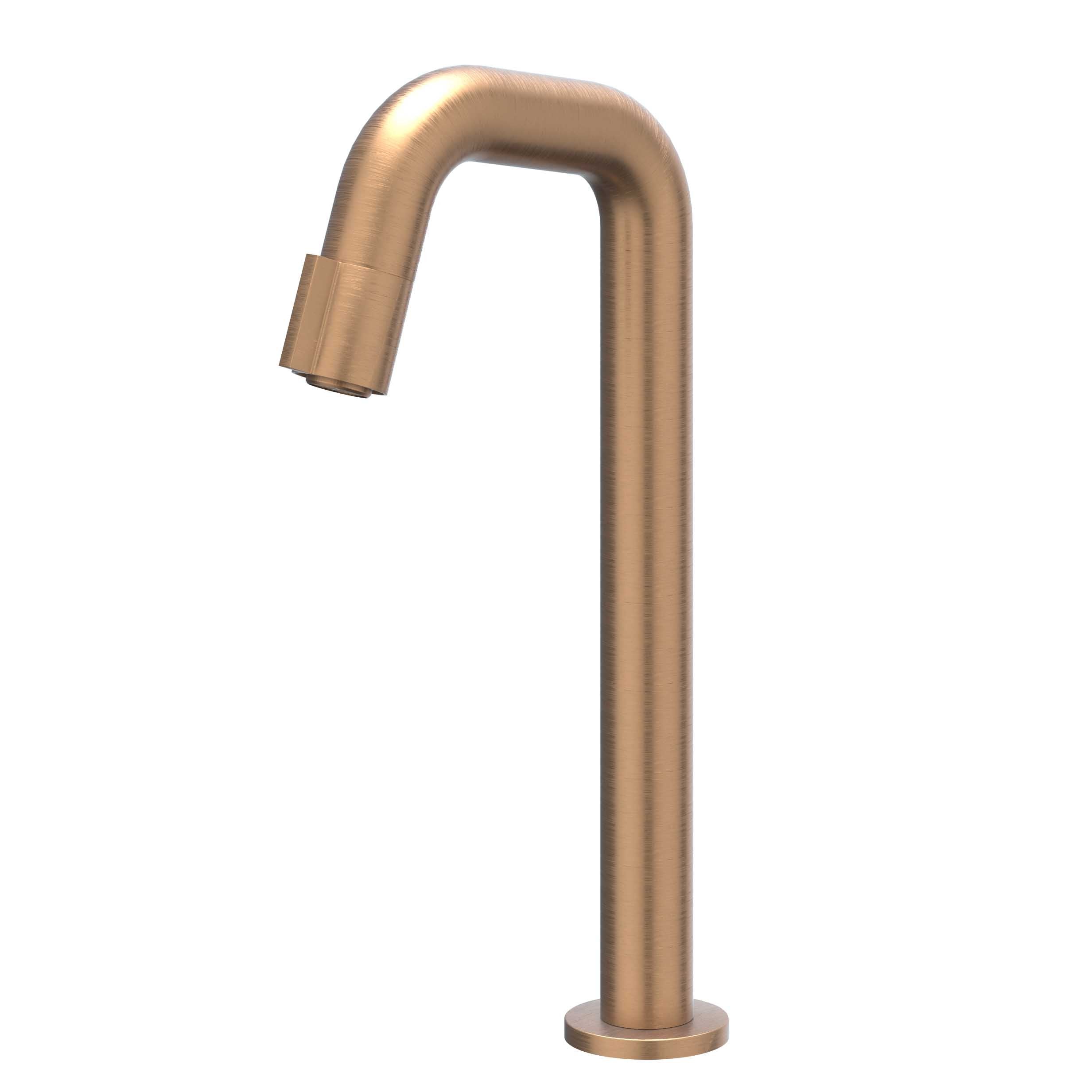 IVY Pact fonteinkraan contour verhoogd - model L - geborsteld mat koper PVD