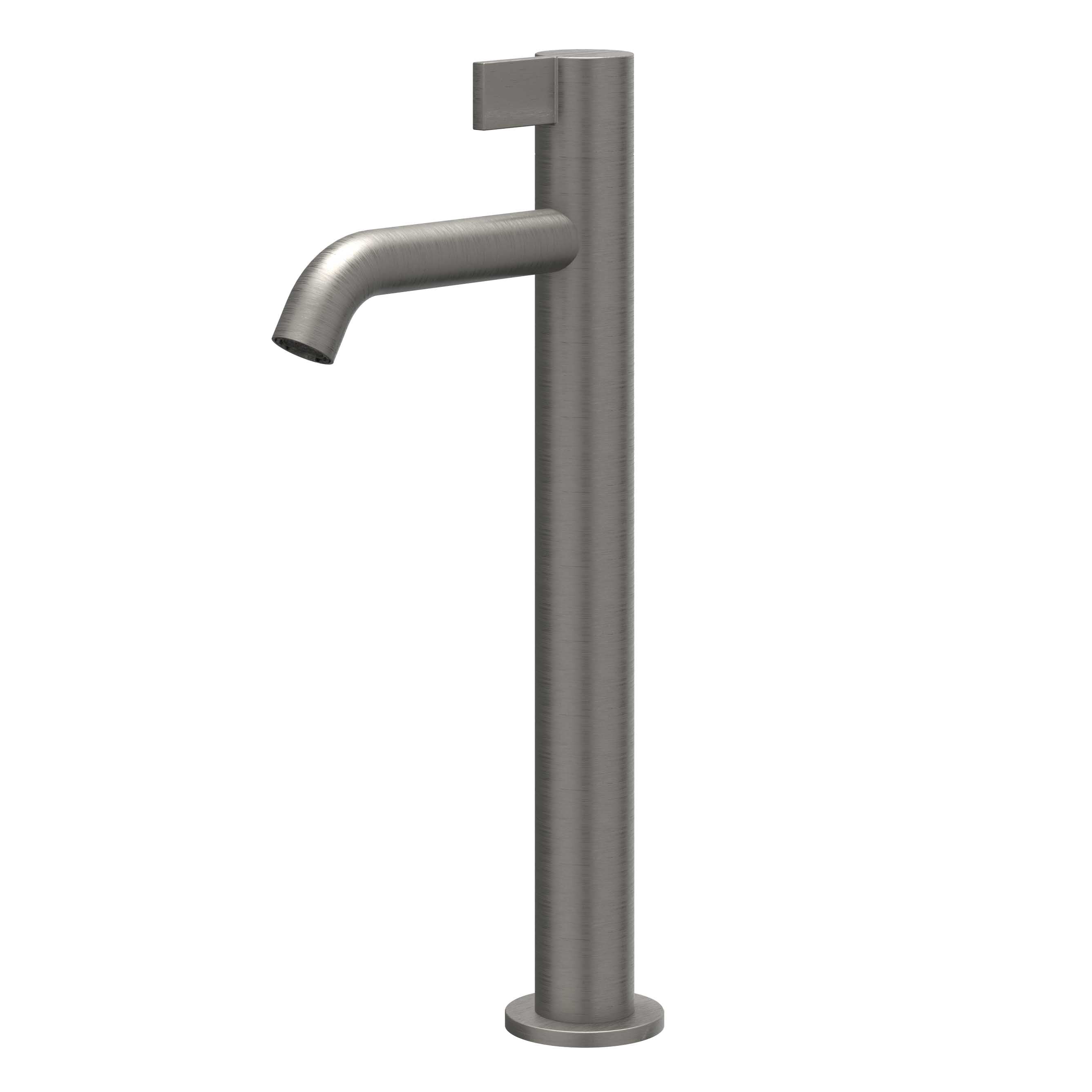 IVY Pact fonteinkraan verhoogd - model L - geborsteld metal black PVD