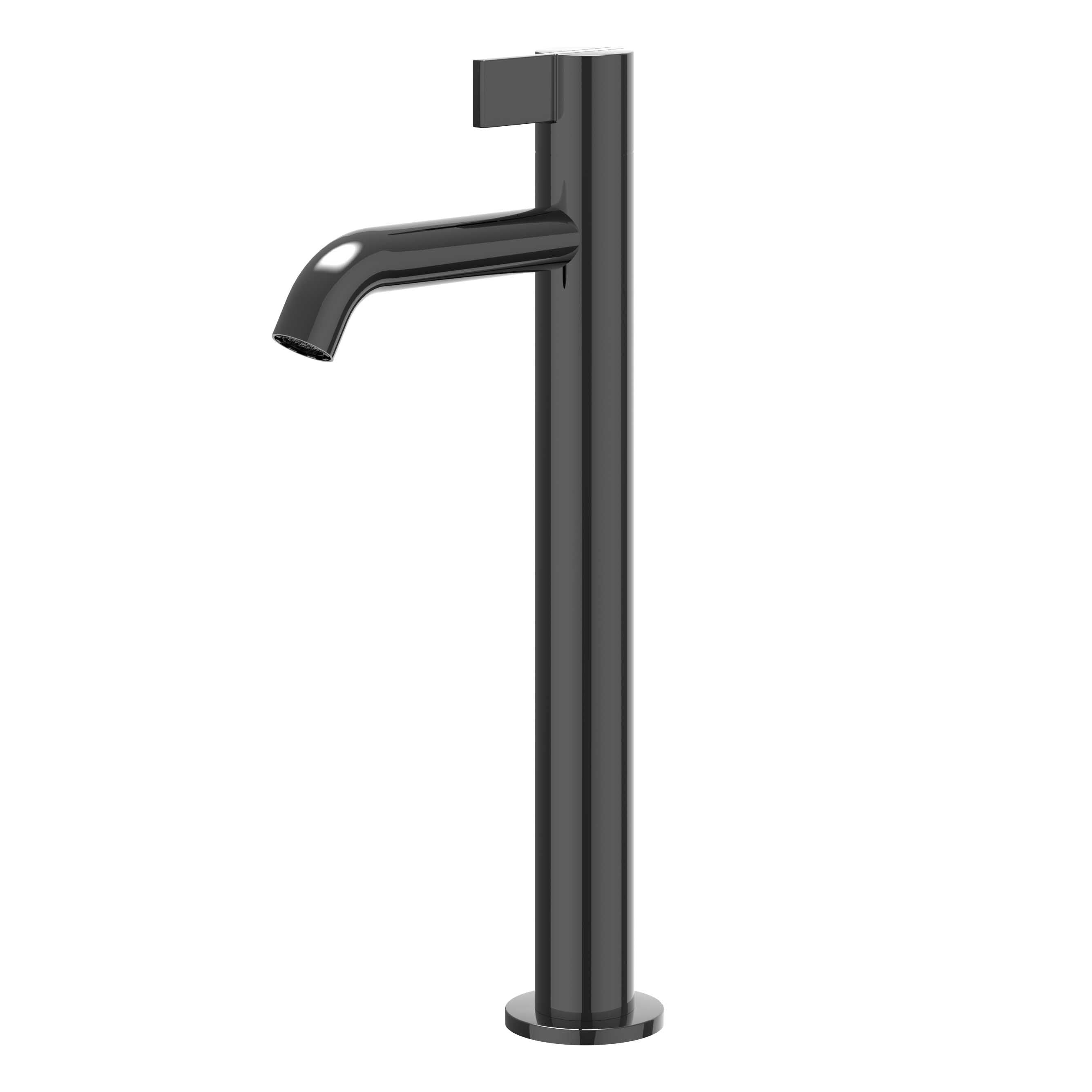 IVY Pact fonteinkraan verhoogd - model L - zwart chroom PVD