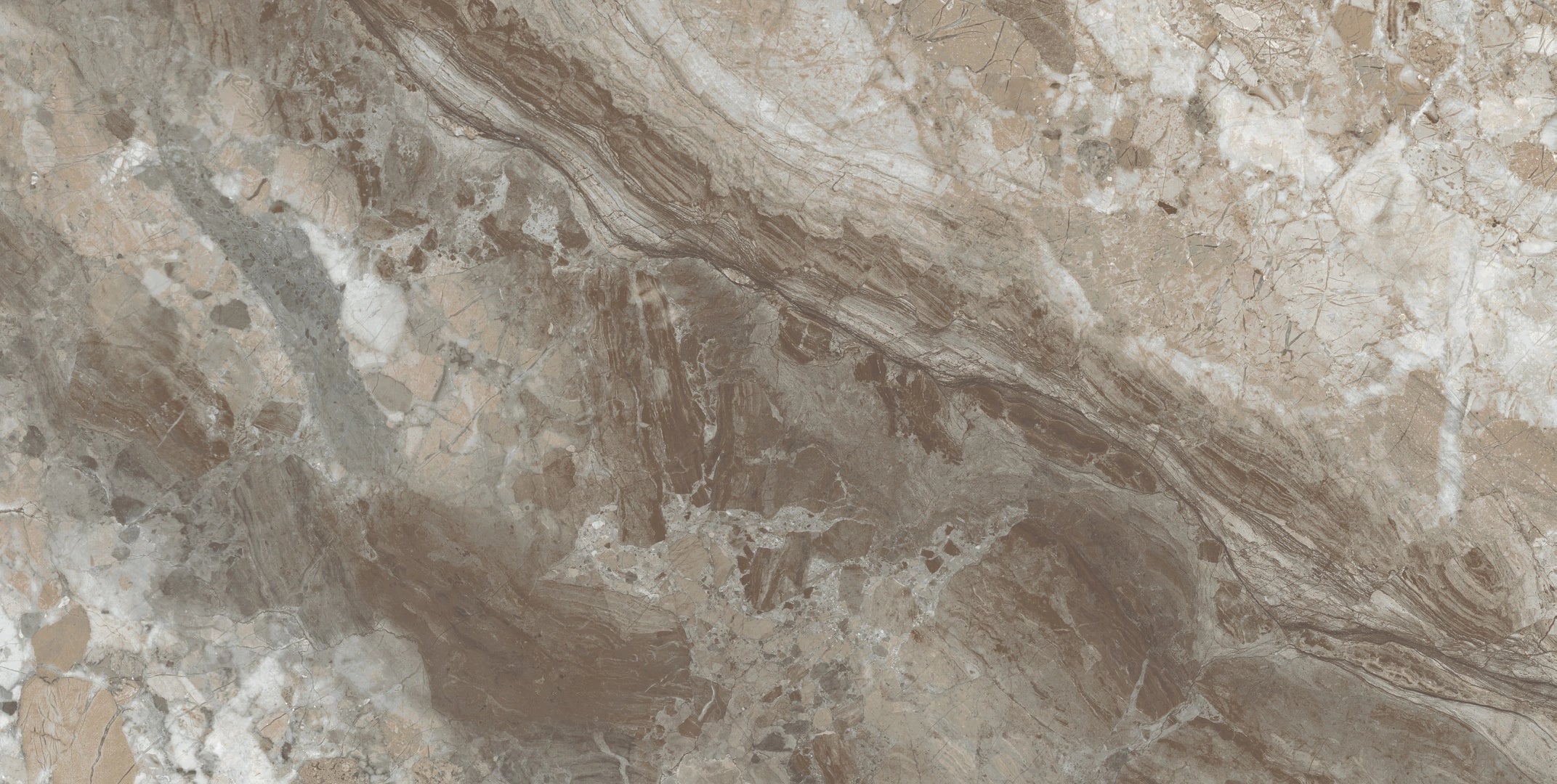 Geotiles, Leyte - Noce, Polished, 60x120cm, 10.00mm, Rett.