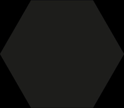 Ceramica Bardelli, Hexa - Nero, Naturale, 17x15cm, 8.50mm, Rett.