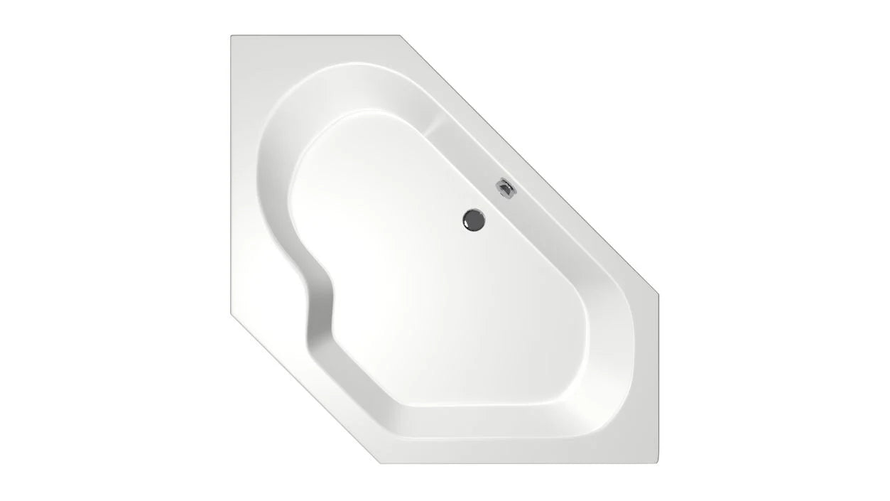 Xenz Menorca zeshoekig hoekbad 145x145cm wit -  6862-01