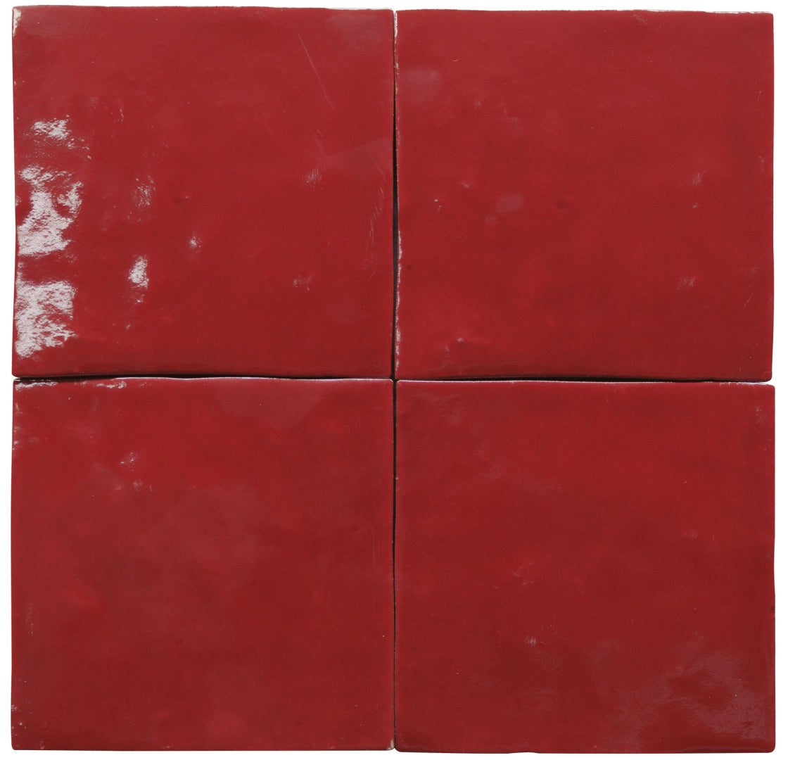 Cevica, Zelij Special - CEM14 - Rojo Antiguo, Brillo, 10x10cm, 10.00mm