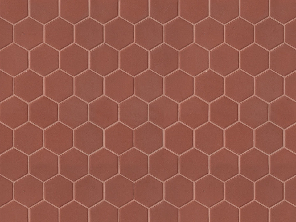 Terratinta Ceramiche, Hexa - Rusty Red, Matt, 14x15cm, 10.00mm, Rett.