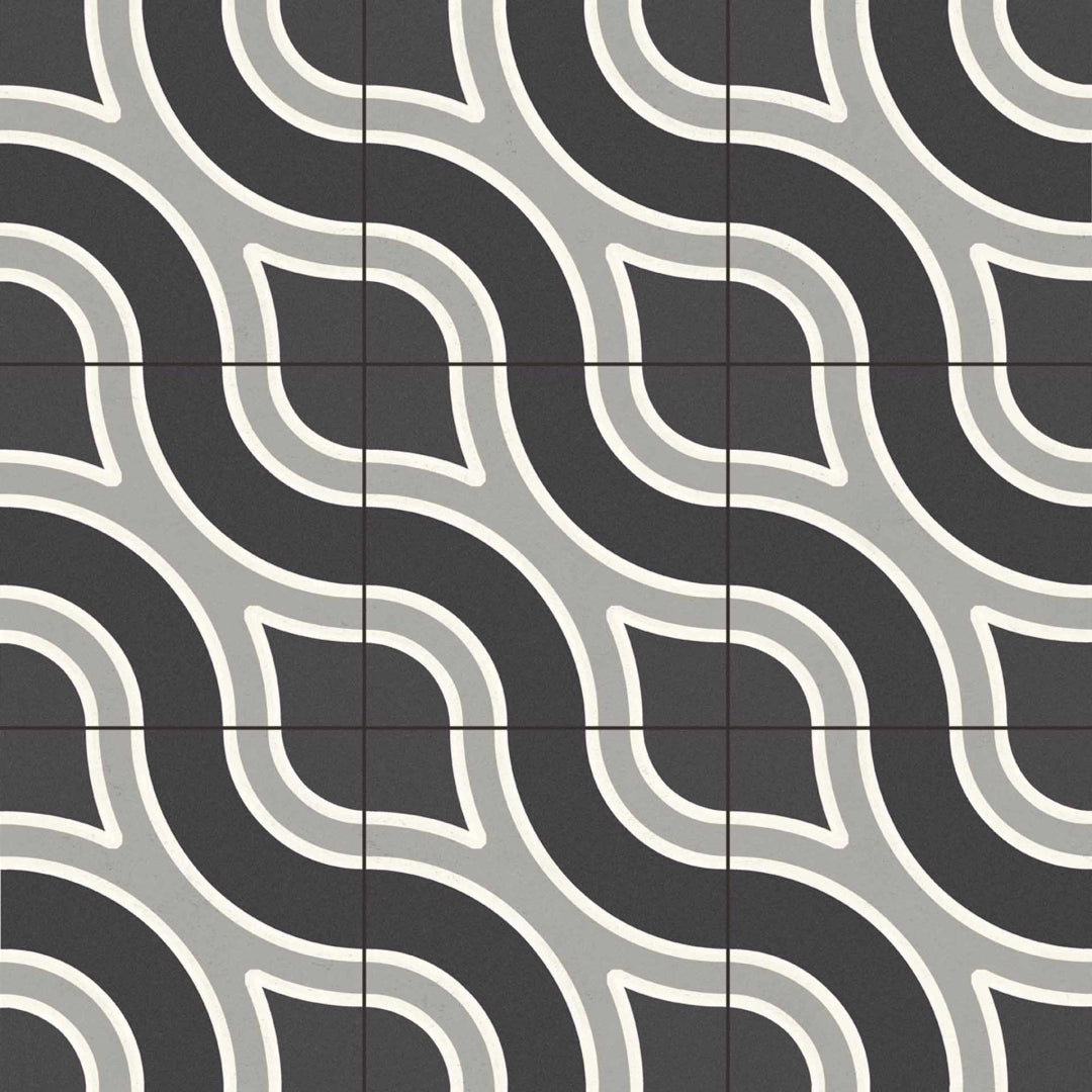 Apavisa, Wave - Black, Naturale, 60x60cm, 7.00mm, Not rectified