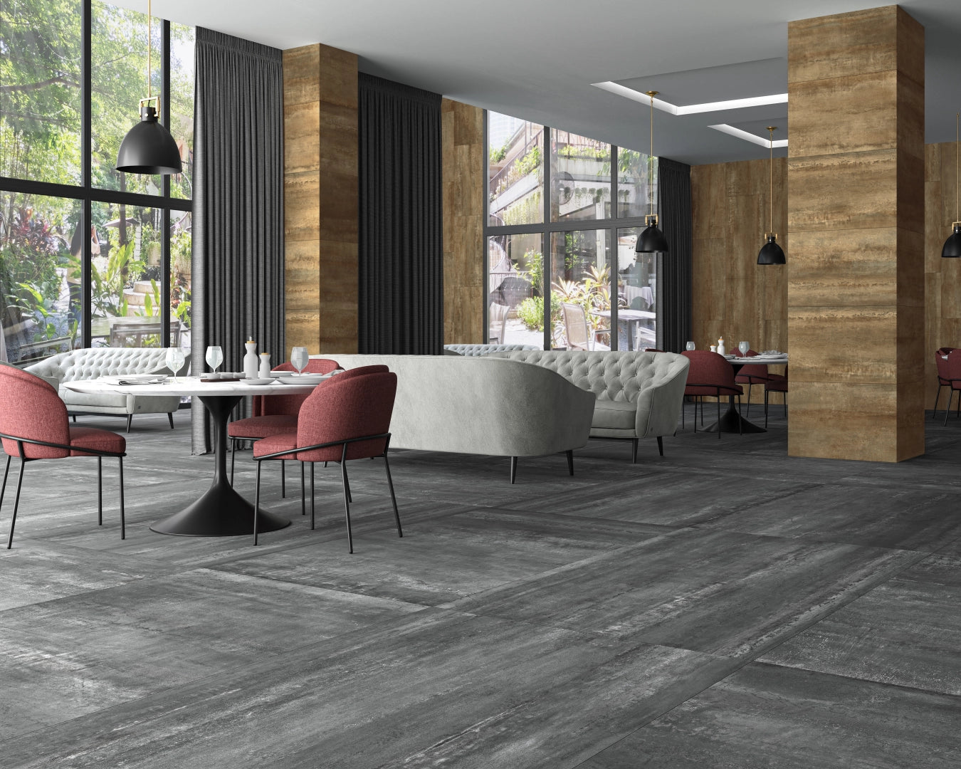 Ecoceramic, Nox - Pearl,-Lappato,-75x150cm,-10.00mm,-Rett.