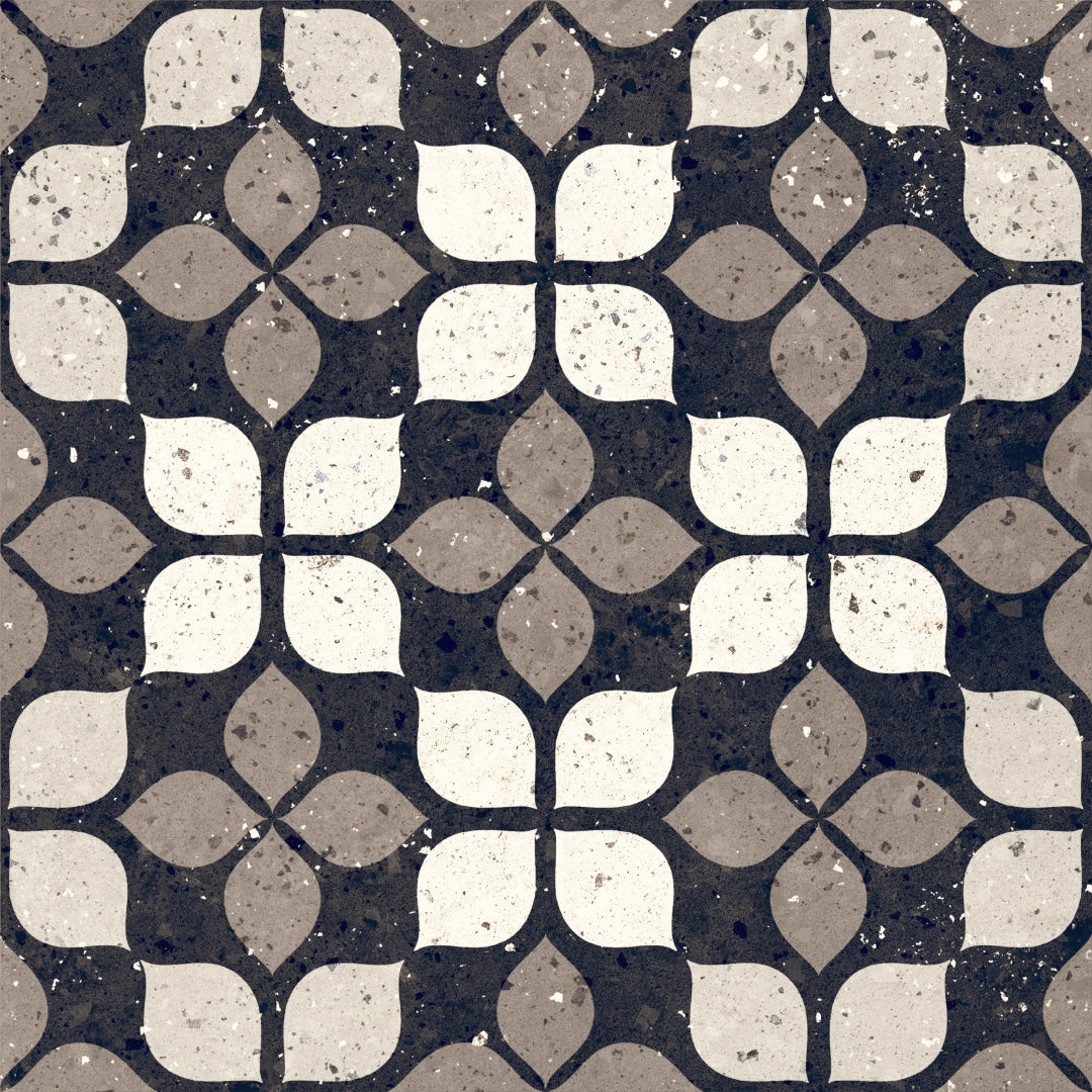 Faetano by Del Conca, Frammenti - Nero Fiore, Matt, 20x20cm, 8.50mm