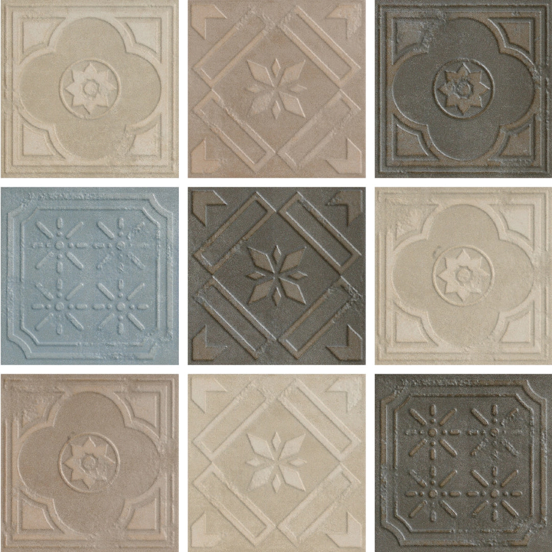 Ceramica Fioranese, Formelle 20 - MP4FR - Mix_4 Colori, Naturale, 20.13x20.13cm, 10.00mm, Rett.