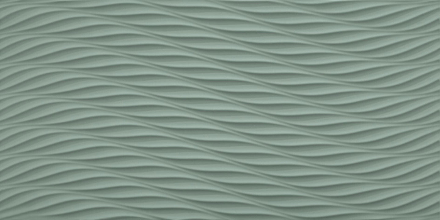 Atlas Concorde, 3d Wall Design - 8DSM - Sinuous 3d Twist Sage, Matt, 40x80cm, 9.00mm