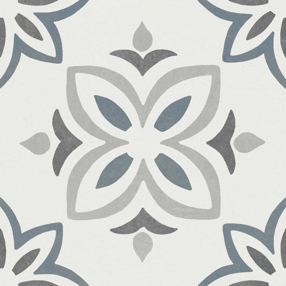 Harmony Inspire, Provenza - Blue Petals, Matt, 22.3x22.3cm, 9.00mm, Rett.