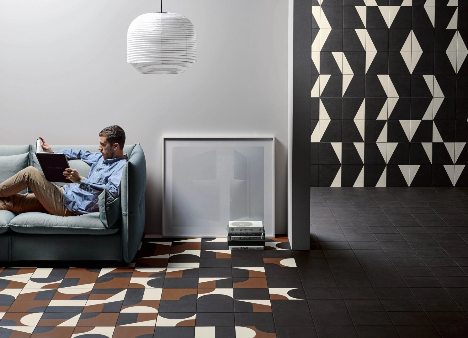 Mutina, Puzzle - BOZ09  - Smoke, Natural, 25x25cm, 14.00mm