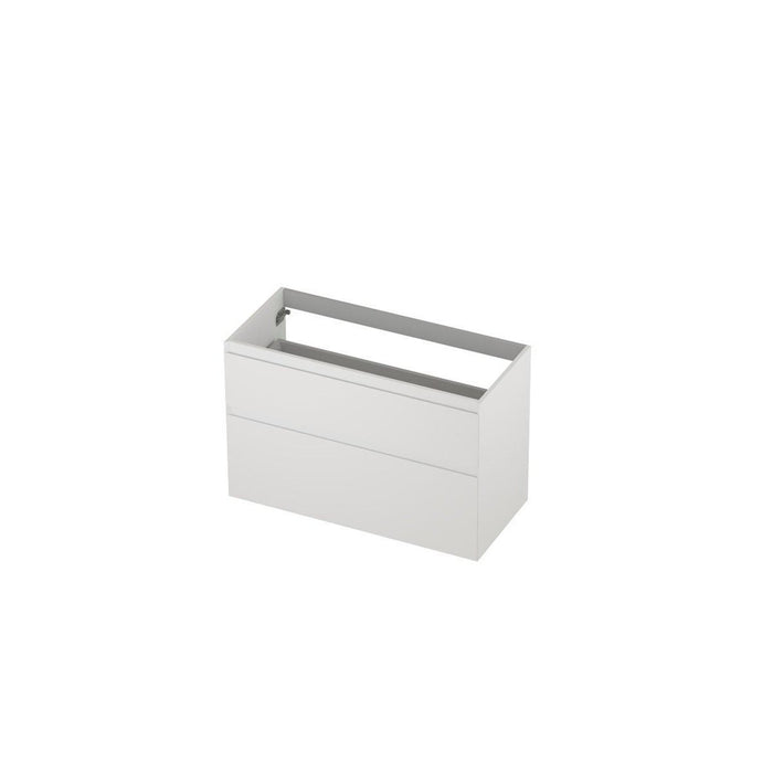 Ink onderkast 100x45cm - greeploos - 2 lades asymmetrisch - mat wit