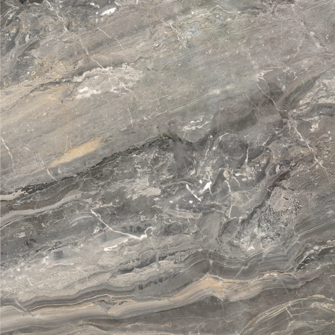 Ceramiche Caesar, Anima Futura - AGCG - Keen Grey, Lucidato, 120x120cm, 9.00mm, Rett.