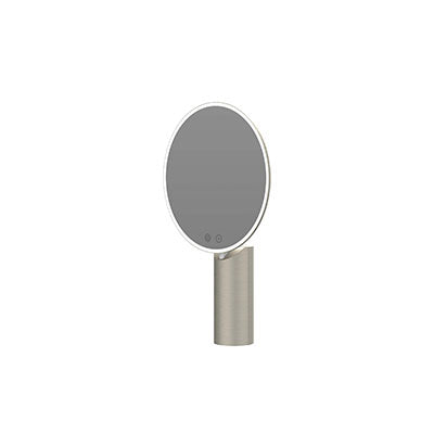Ink make-up spiegel 3-standen LED - 3x vergrotend - geborsteld RVS