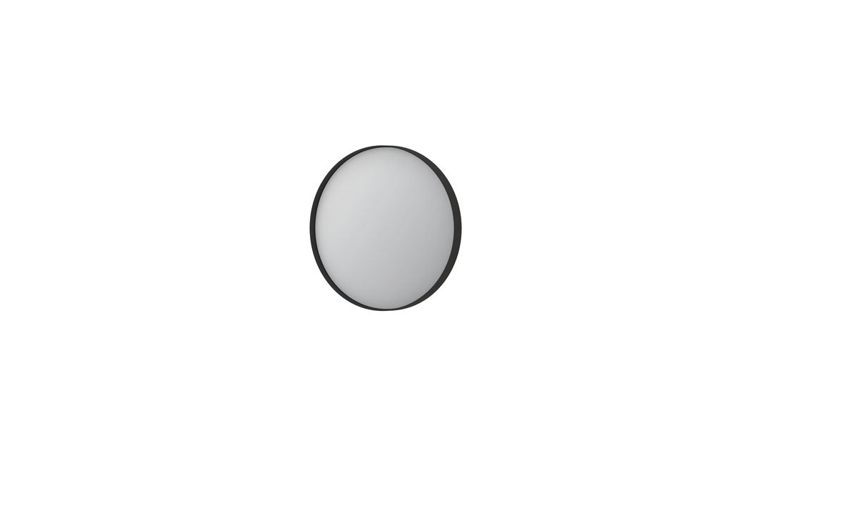 Ink SP15 spiegel rond in kader 40cm - mat zwart