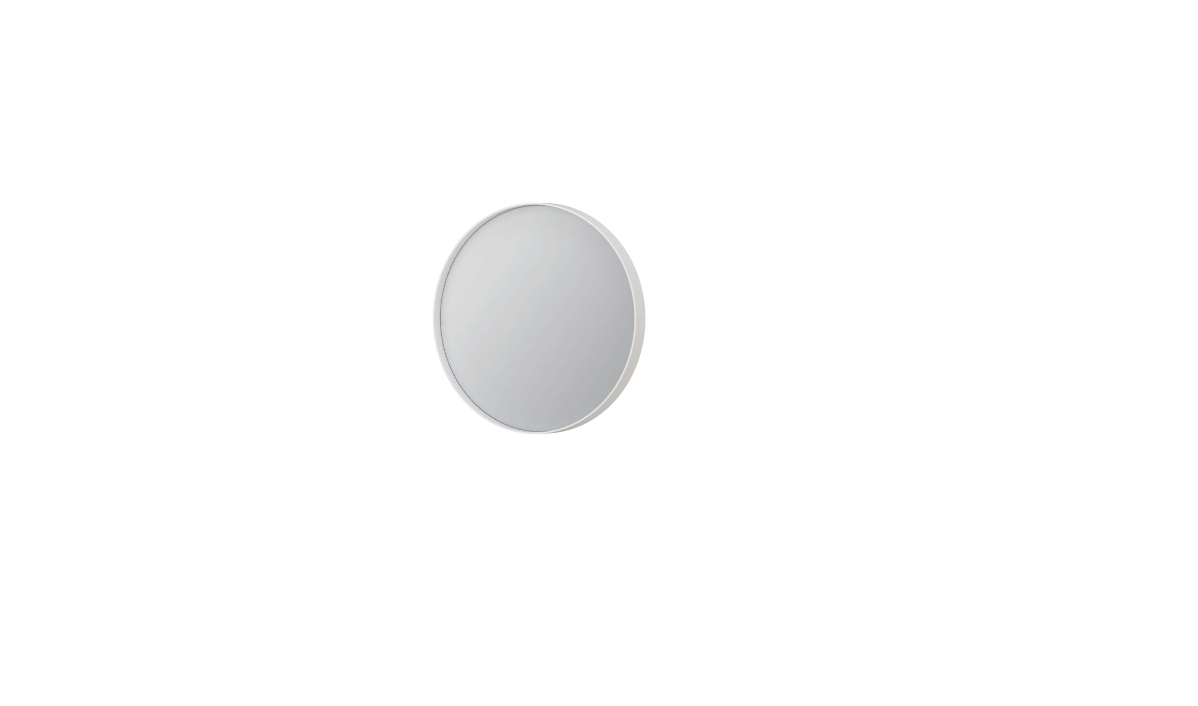 Ink SP15 spiegel rond in kader 40cm - mat wit