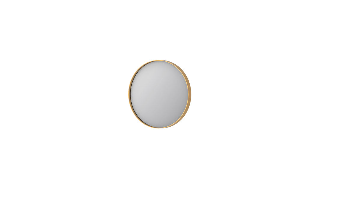 Ink SP15 spiegel rond in kader 40cm - Geborsteld Mat Goud