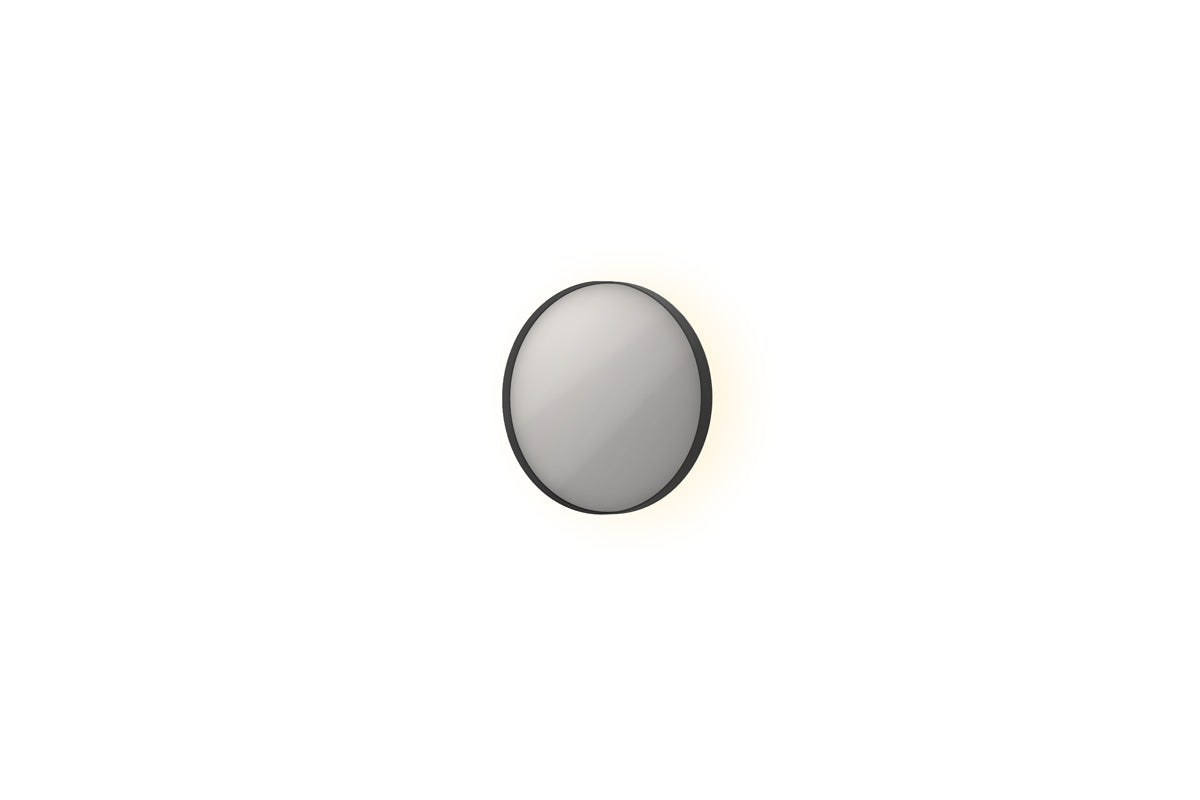 Ink SP17 spiegel rond in kader 40cm indirecte LED - mat zwart