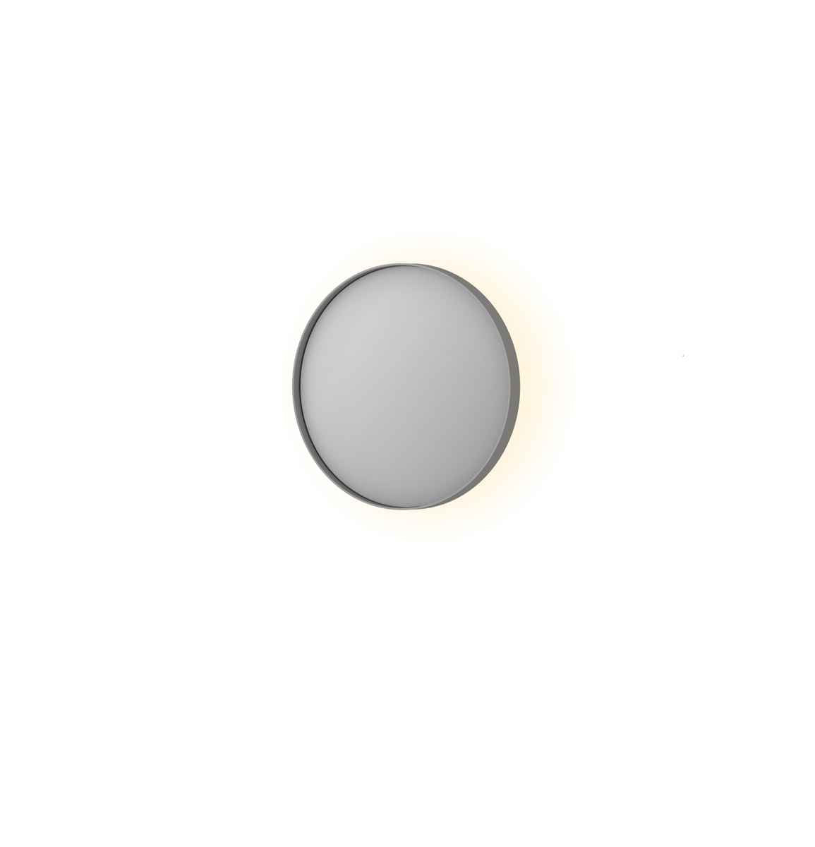 Ink SP17 spiegel rond in kader 40cm indirecte LED - geborsteld RVS