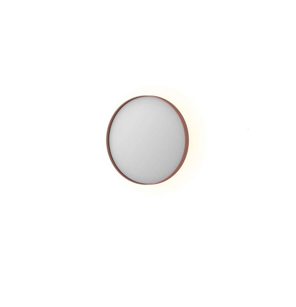 Ink SP17 spiegel rond in kader 40cm indirecte LED - geborsteld koper