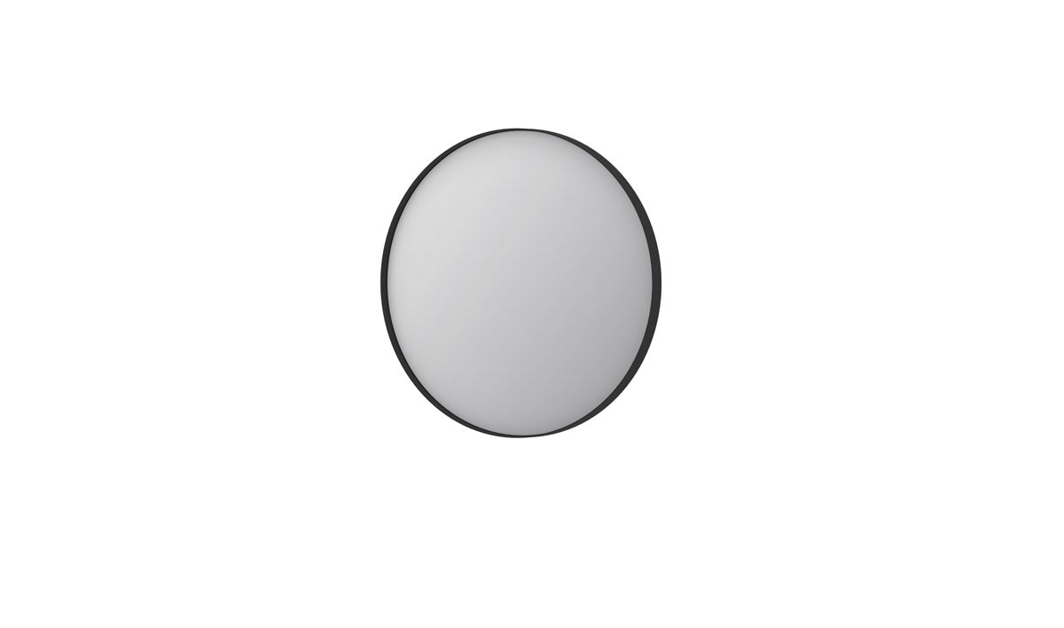 Ink SP15 spiegel rond in kader 60cm - mat zwart