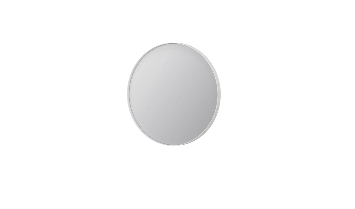 Ink SP15 spiegel rond in kader 60cm - mat wit