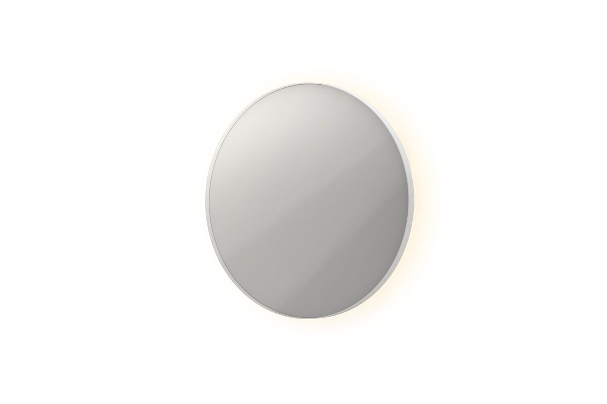 Ink SP17 spiegel rond in kader 60cm indirecte LED - mat wit