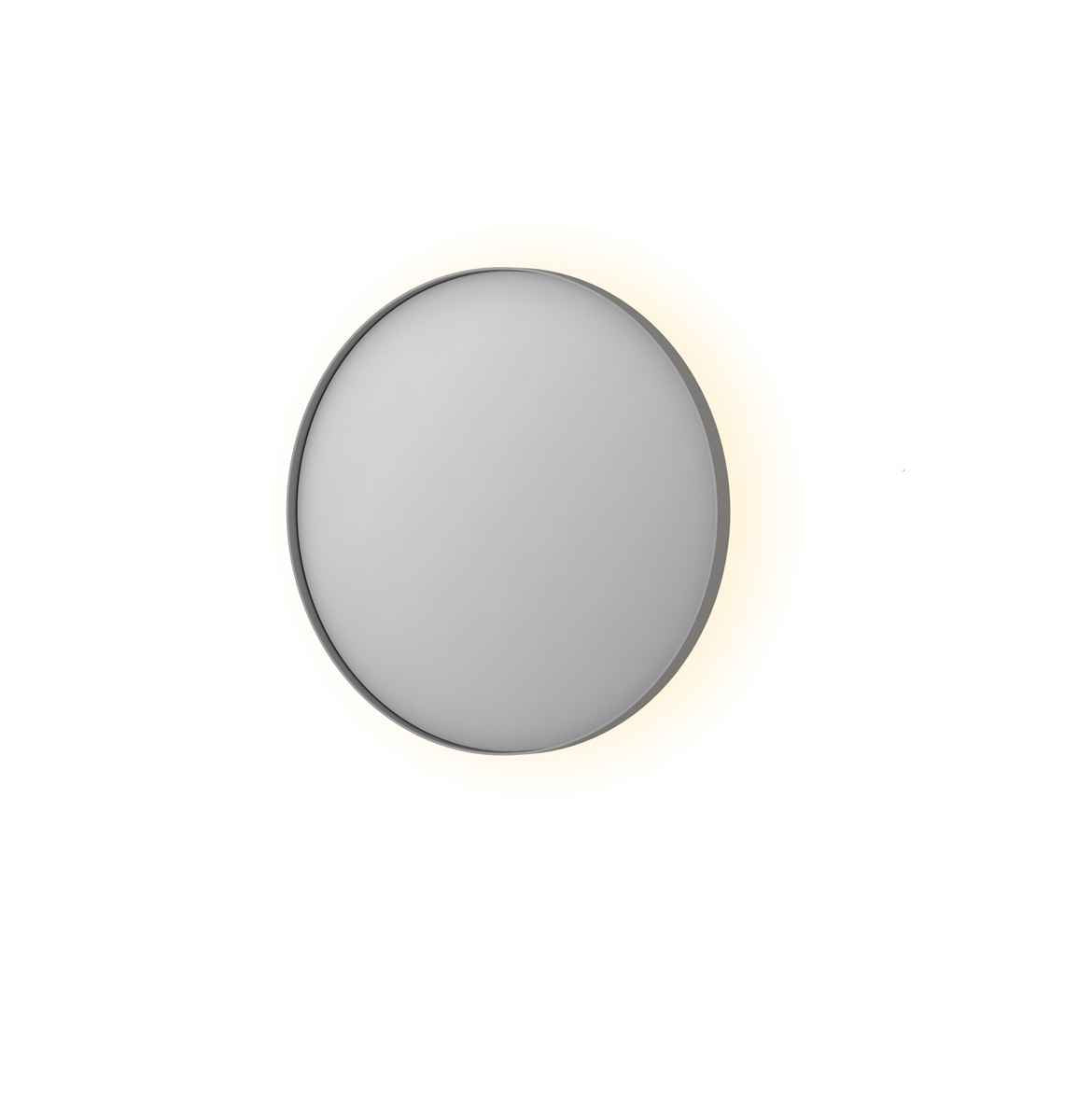 Ink SP17 spiegel rond in kader 60cm indirecte LED - geborsteld RVS