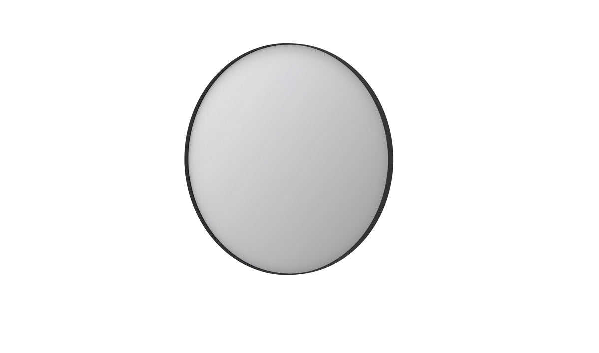 Ink SP15 spiegel rond in kader 80cm - mat zwart
