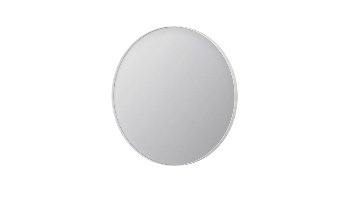 Ink SP15 spiegel rond in kader 80cm - mat wit