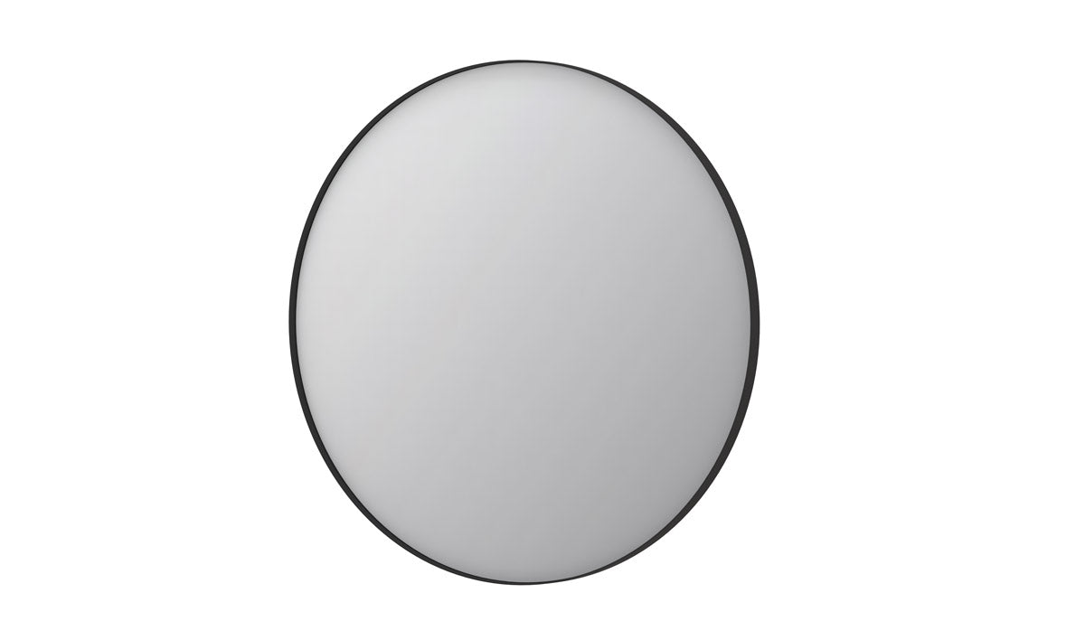 Ink SP15 spiegel rond in kader 100cm - mat zwart