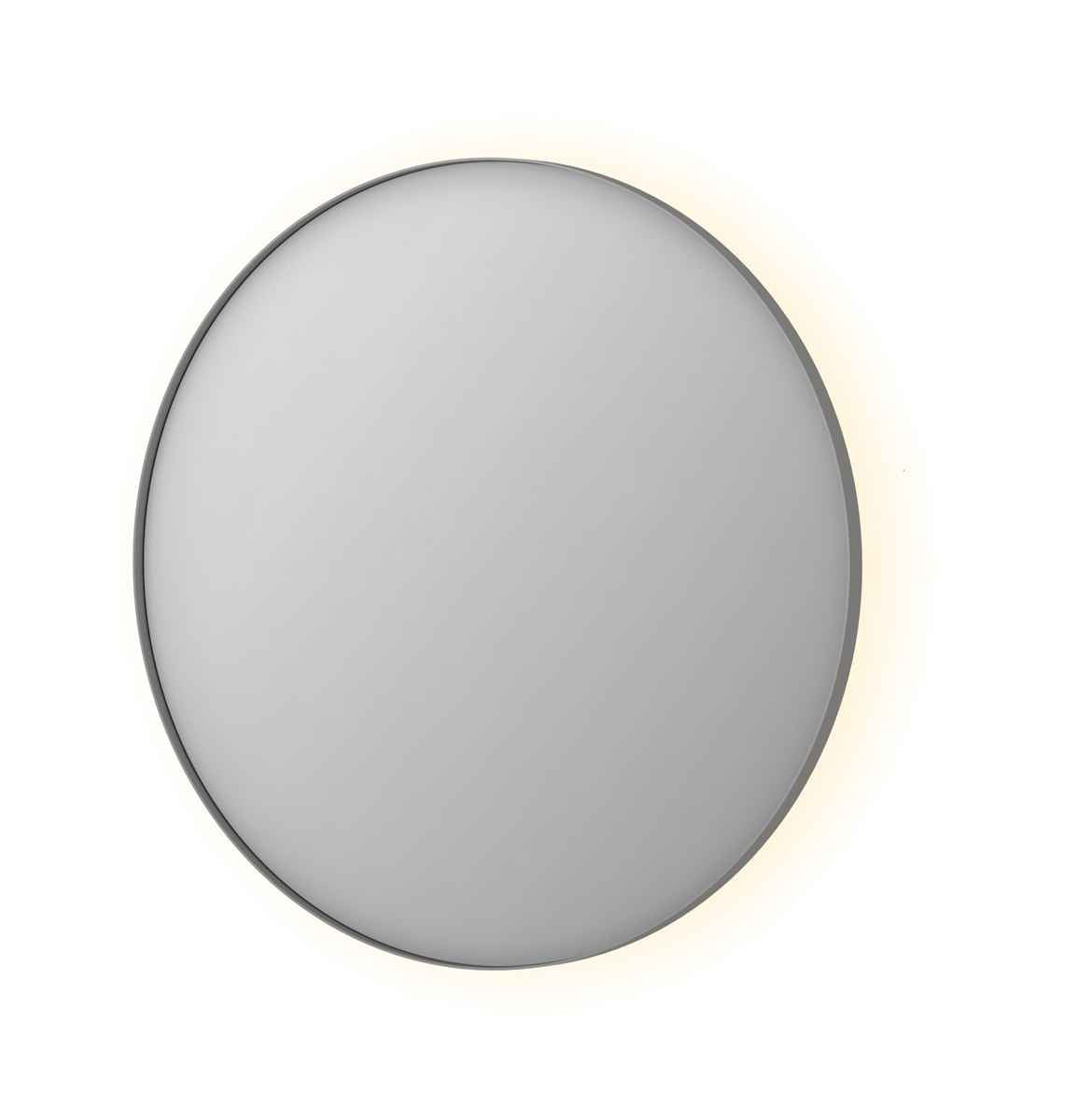 Ink SP17 spiegel rond in kader 100cm indirecte LED - geborsteld RVS