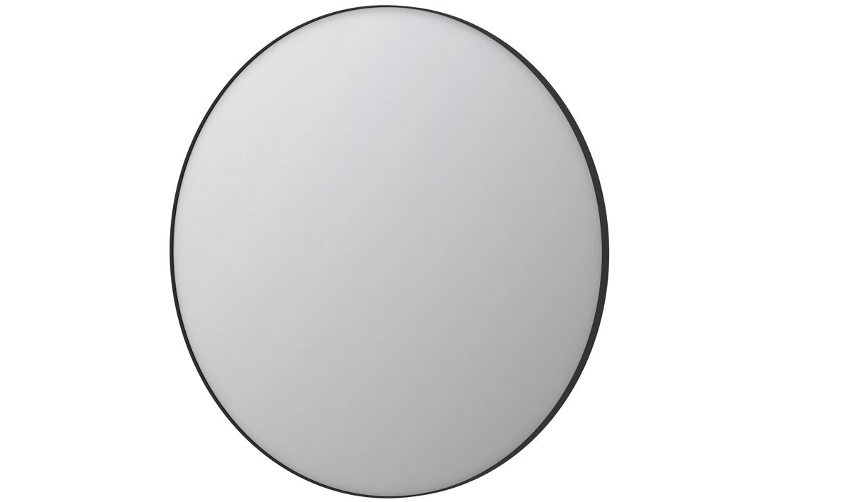 Ink SP15 spiegel rond in kader 120cm - mat zwart