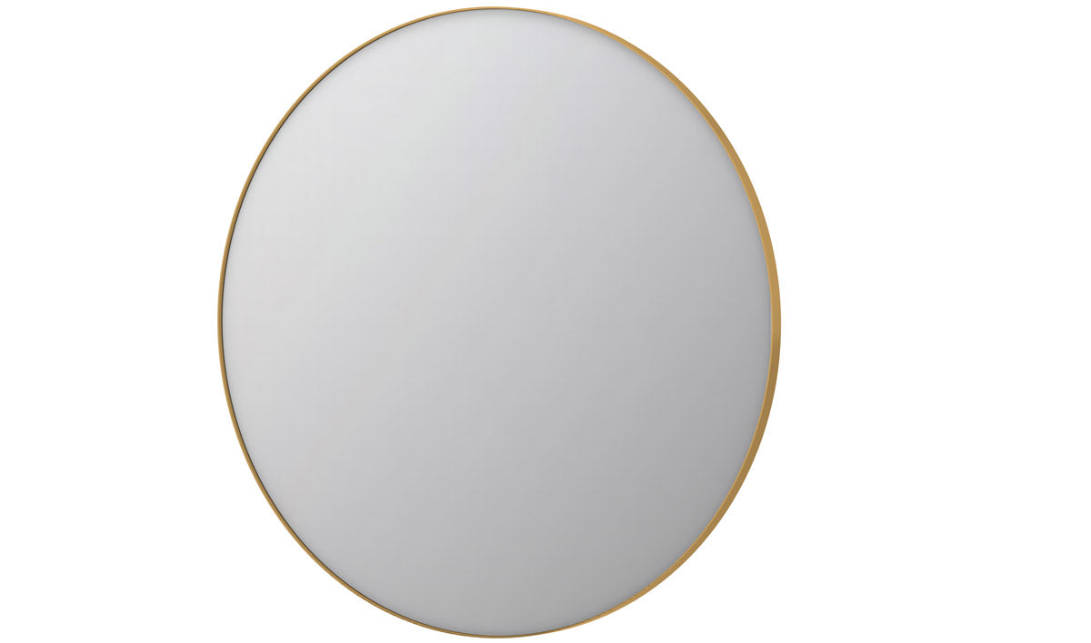 Ink SP15 spiegel rond in kader 120cm - Geborsteld Mat Goud