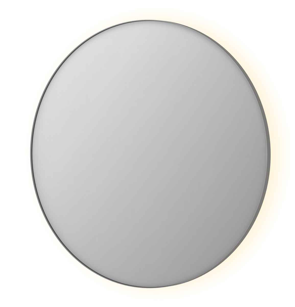 Ink SP17 spiegel rond in kader 120cm indirecte LED - geborsteld RVS