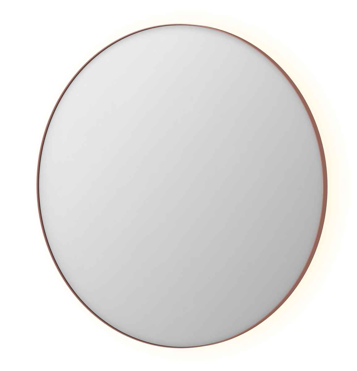 Ink SP17 spiegel rond in kader 120cm indirecte LED - geborsteld koper