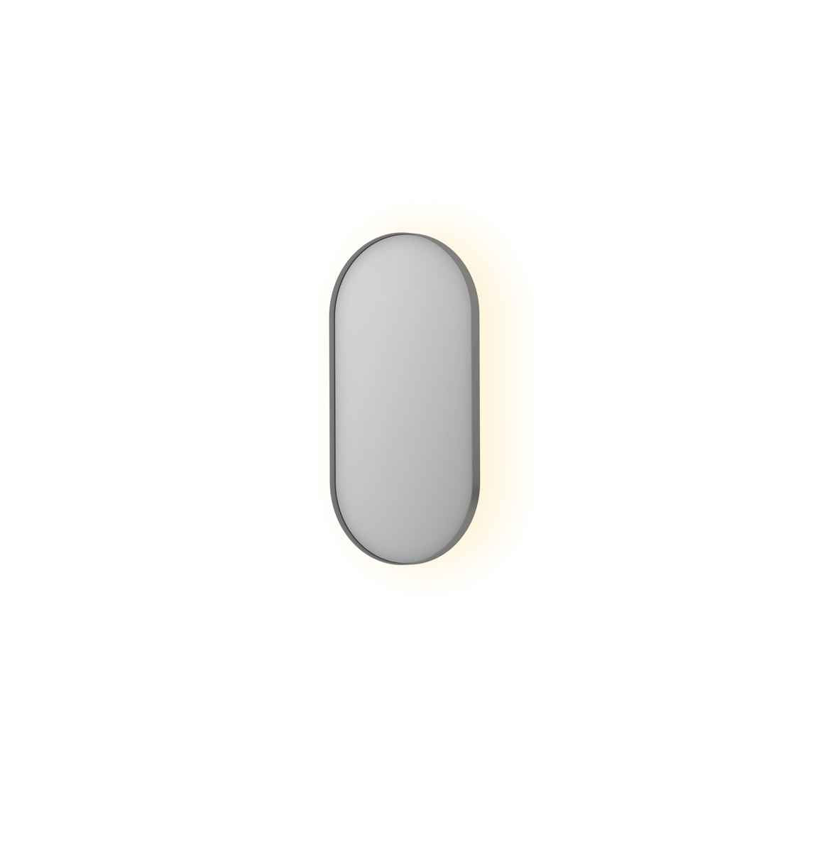 Ink SP21 spiegel ovaal in kader 40x80cm indirecte LED - geborsteld RVS