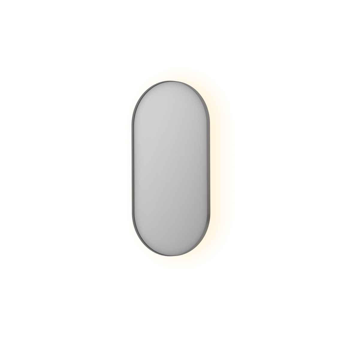 Ink SP21 spiegel ovaal in kader 50x100cm indirecte LED - geborsteld RVS