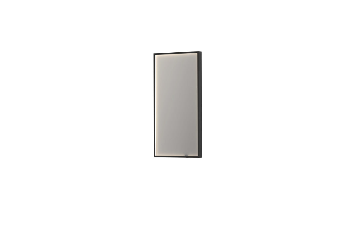 Ink SP19 spiegel in kader 40x80cm directe LED verlichting rondom - mat zwart