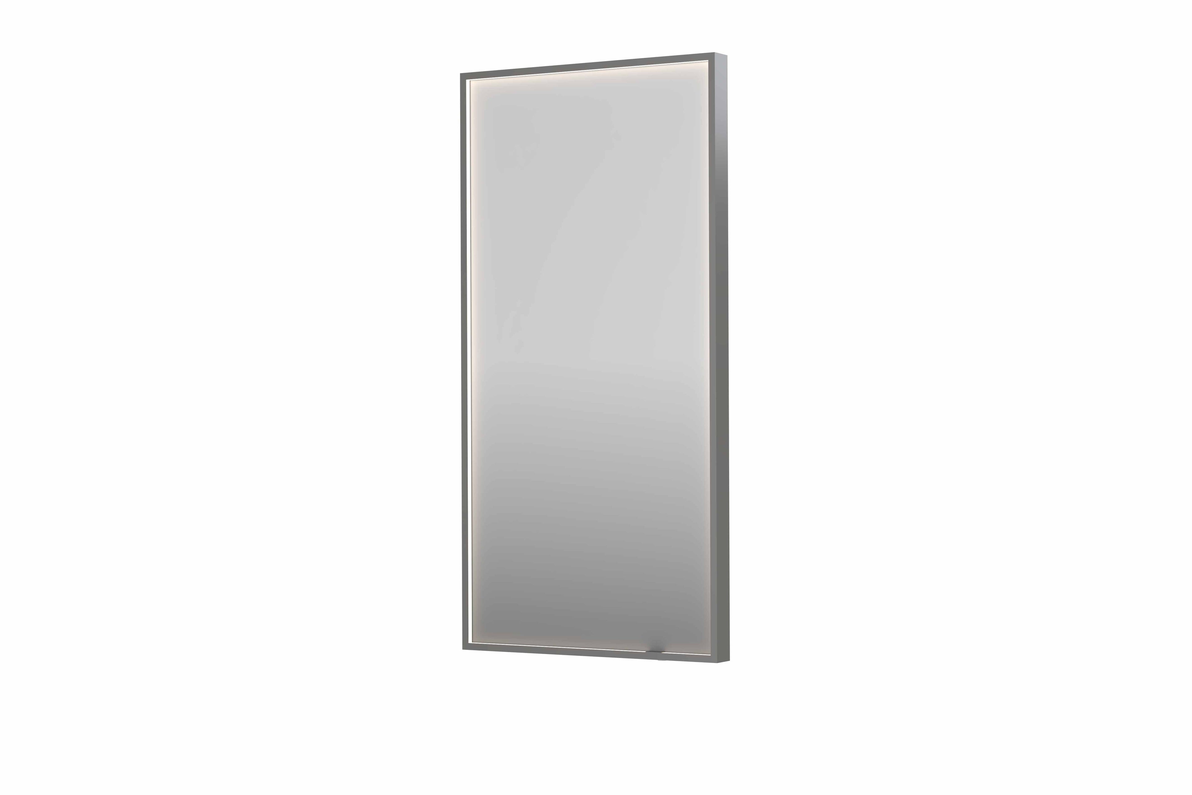 Ink SP19 spiegel in kader 50x100cm directe LED verlichting rondom - geborsteld RVS