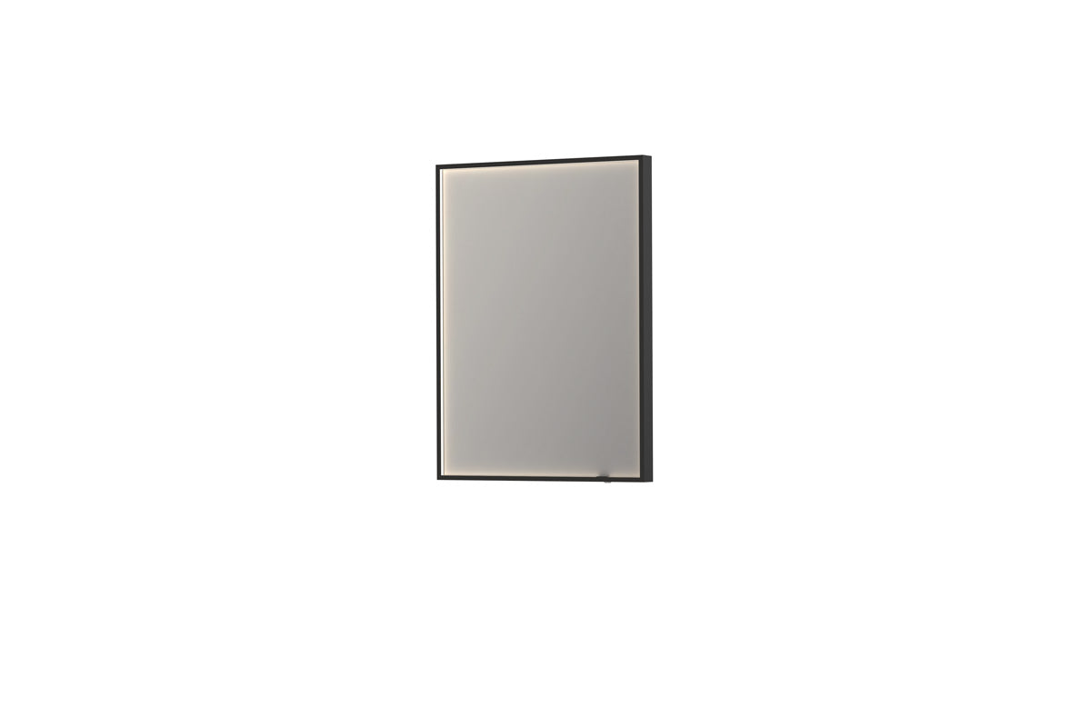 Ink SP19 spiegel in kader 60x80cm directe LED verlichting rondom - mat zwart