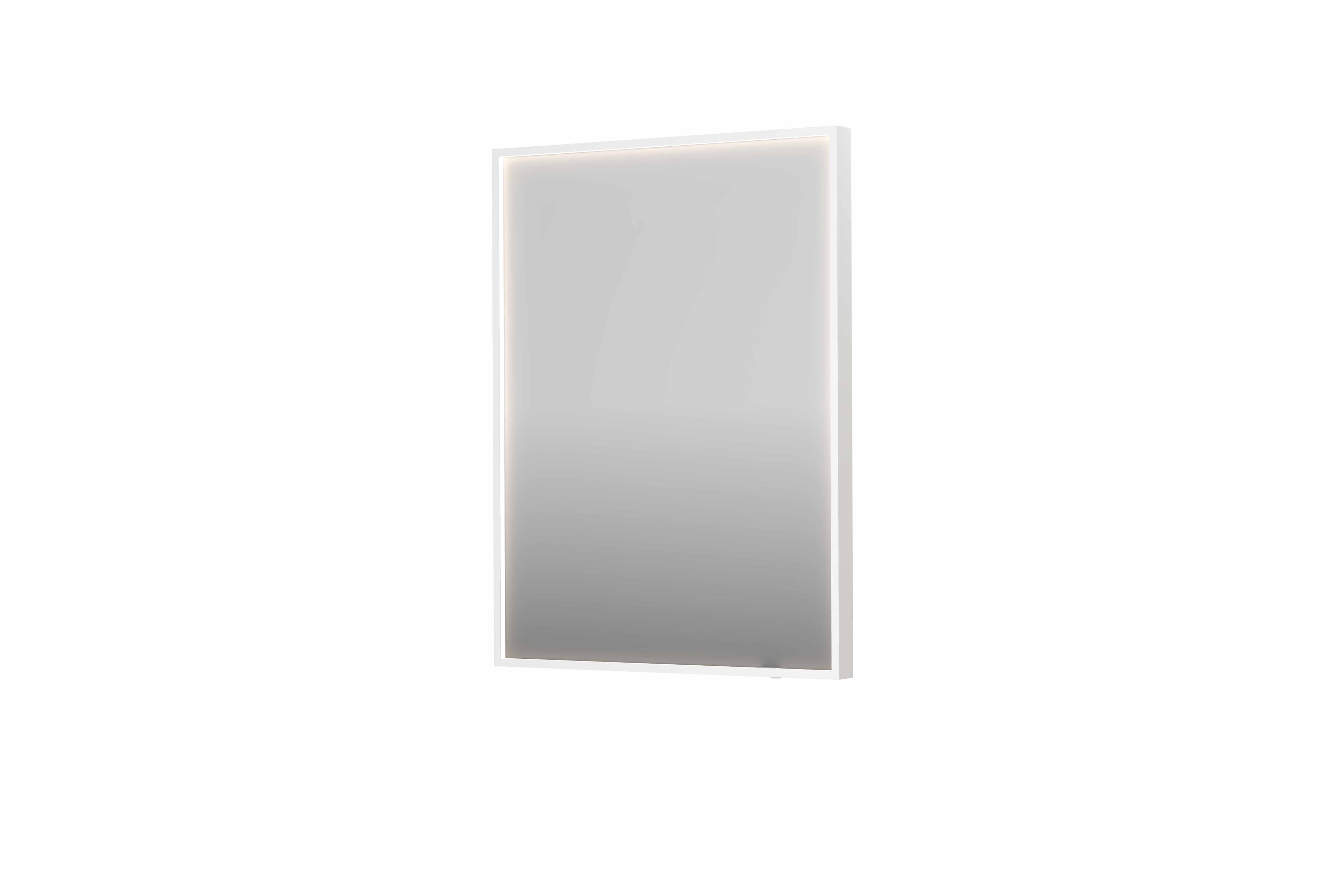 Ink SP19 spiegel in kader 60x80cm directe LED verlichting rondom - mat wit