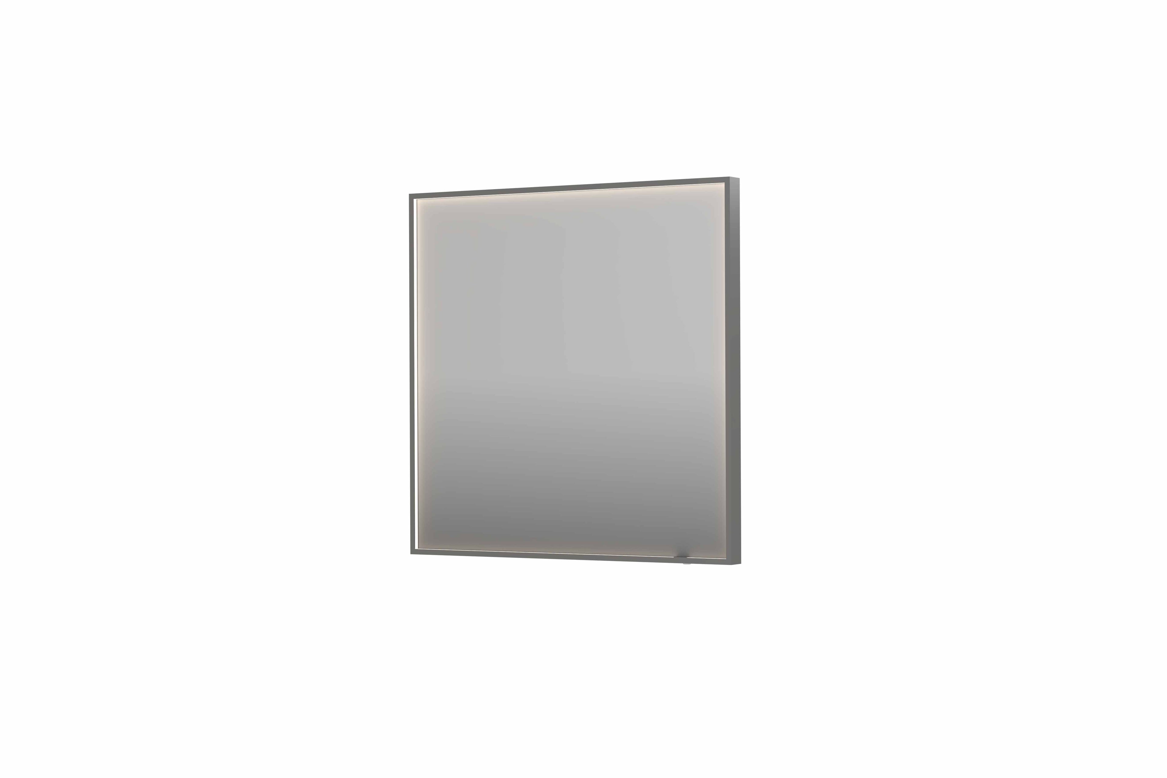 Ink SP19 spiegel in kader 80x80cm directe LED verlichting rondom - geborsteld RVS