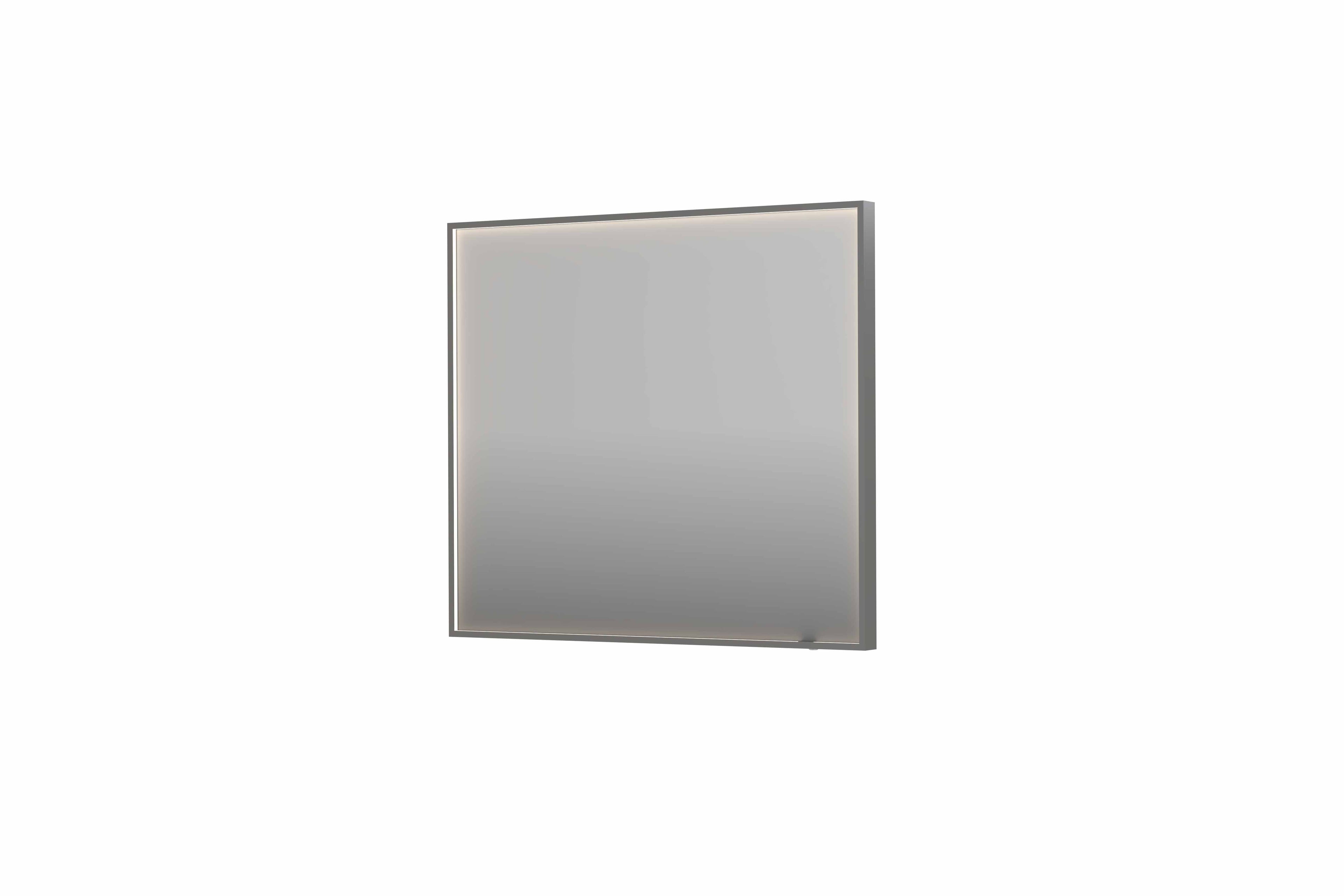 Ink SP19 spiegel in kader 90x80cm directe LED verlichting rondom - geborsteld RVS