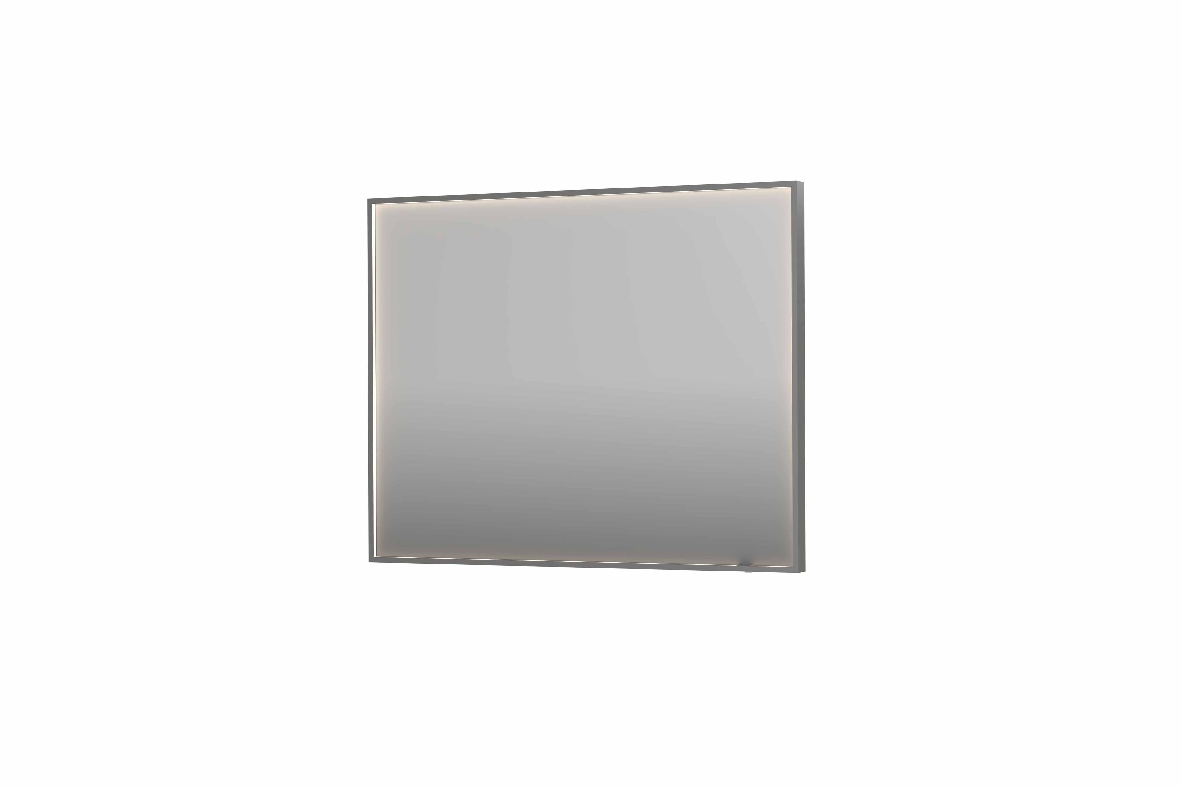 Ink SP19 spiegel in kader 100x80cm directe LED verlichting rondom - geborsteld RVS