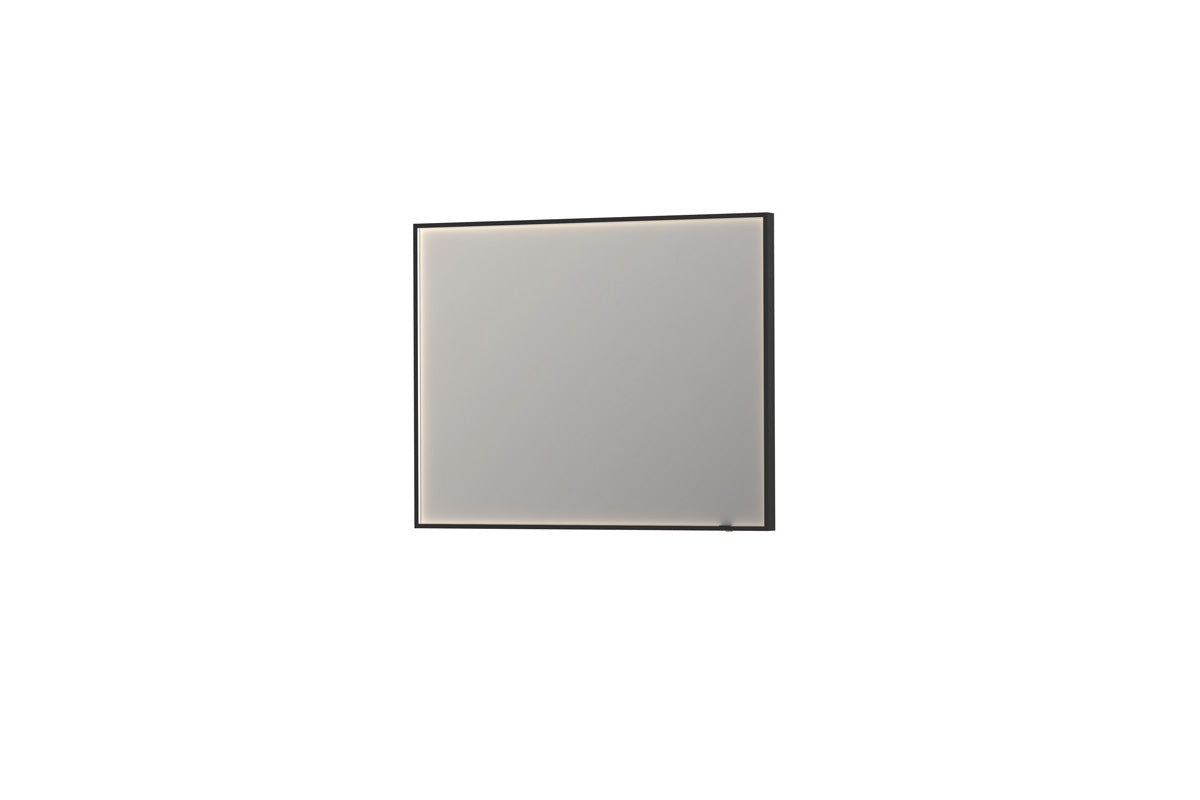 Ink SP19 spiegel in kader 120x80cm directe LED verlichting rondom - mat zwart