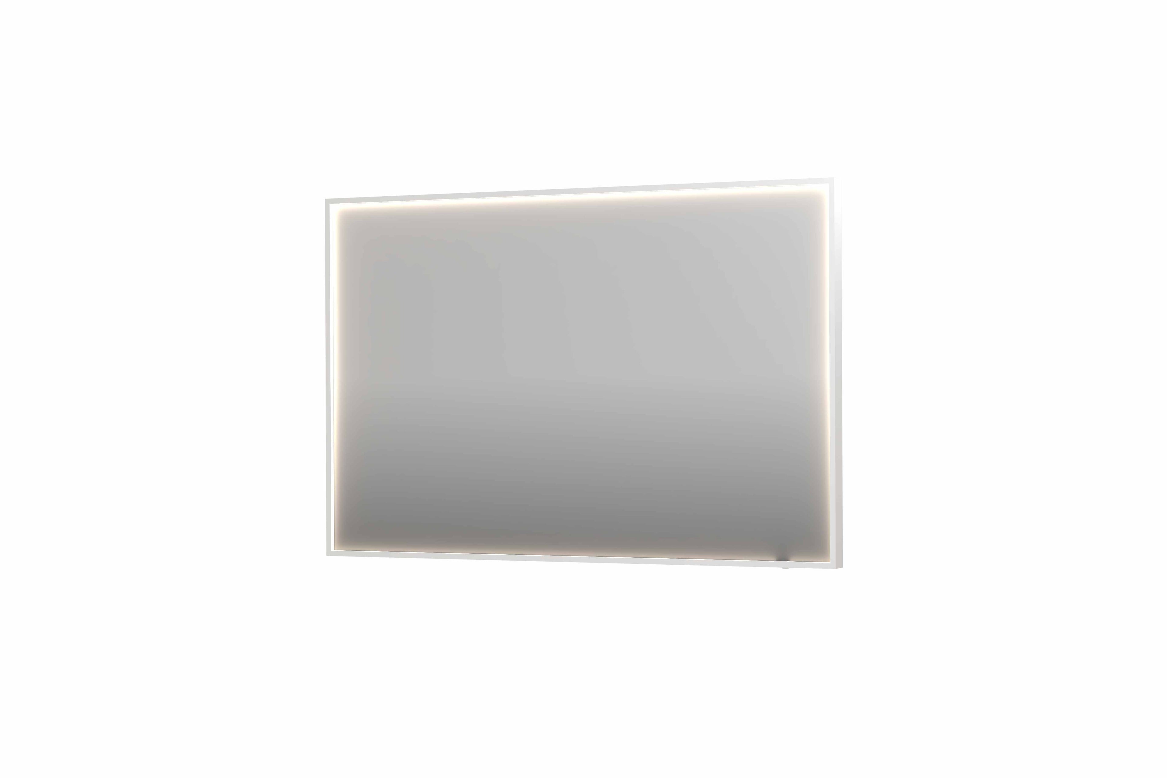 Ink SP19 spiegel in kader 120x80cm directe LED verlichting rondom - mat wit