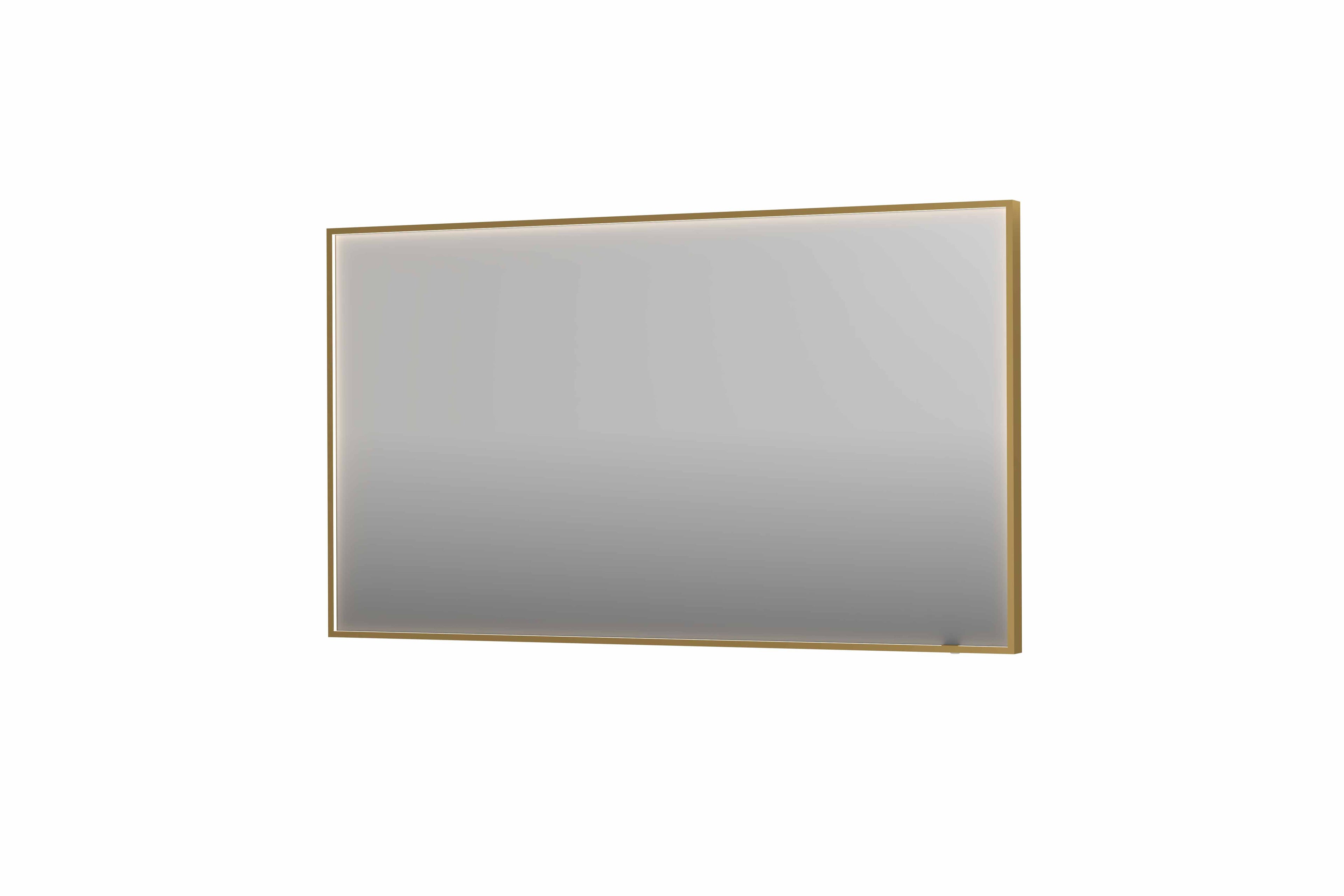 Ink SP19 spiegel in kader 140x80cm directe LED verlichting rondom - Geborsteld Mat Goud