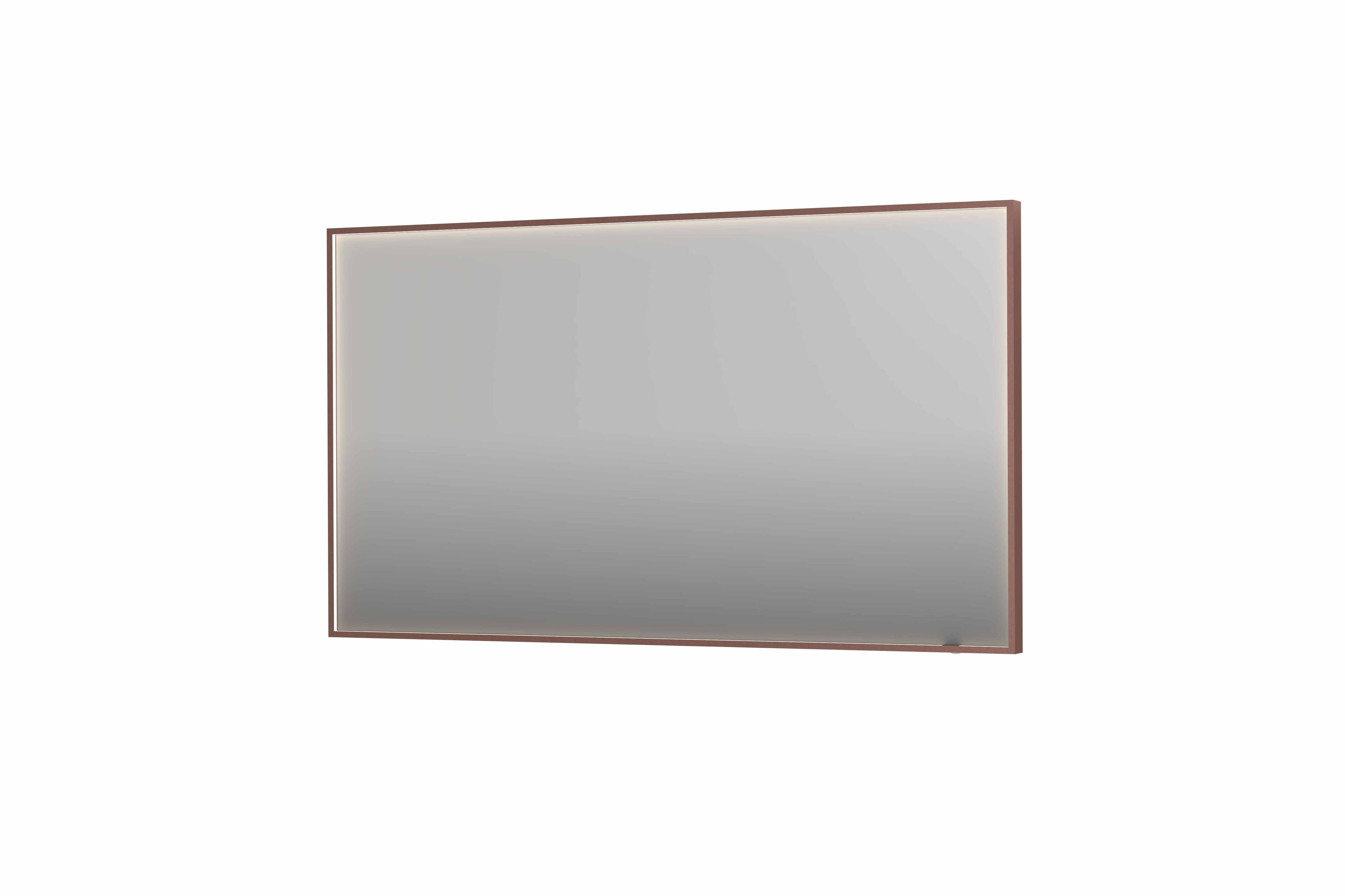 Ink SP19 spiegel in kader 140x80cm directe LED verlichting rondom - geborsteld koper