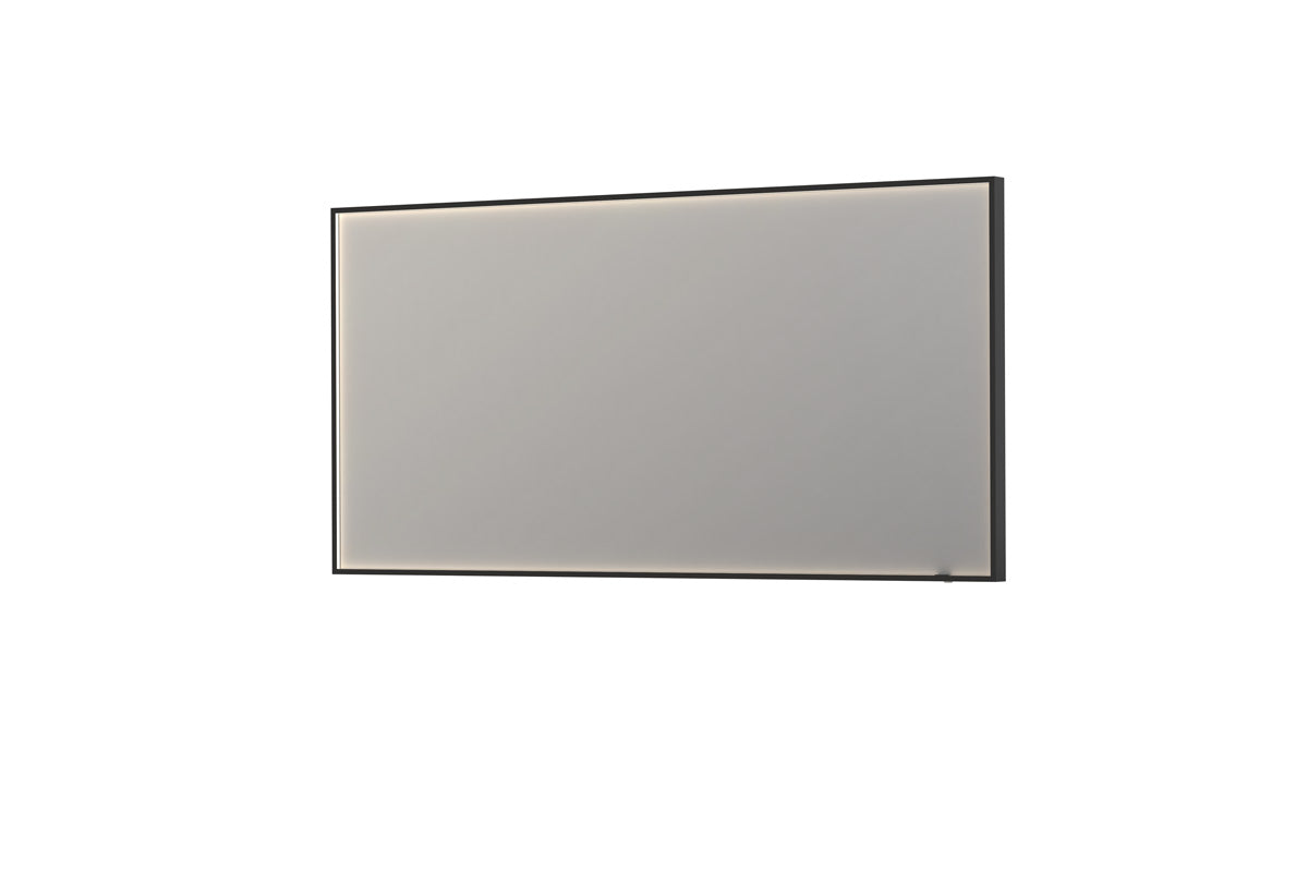 Ink SP19 spiegel in kader 160x80cm directe LED verlichting rondom - mat zwart